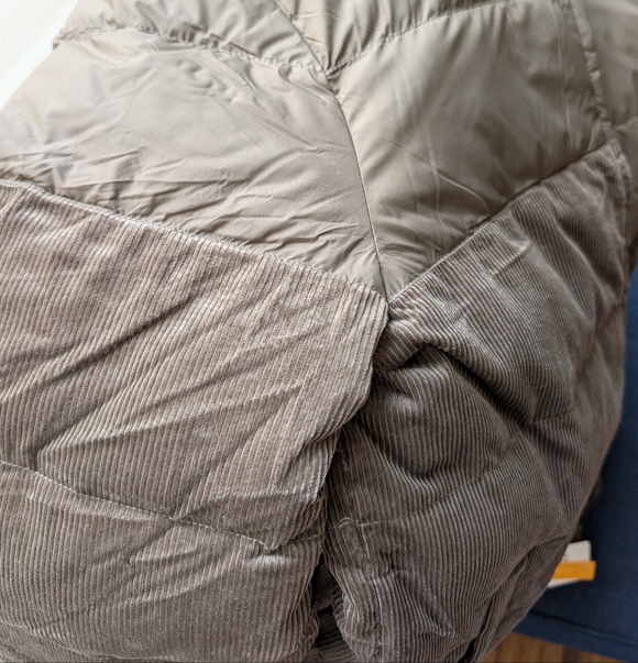 Marine Layer Men's Miles corduroy  Puffer Jacket Dark Taupe - Picture 6 of 7